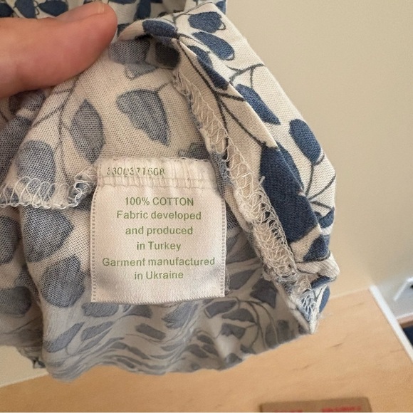 Green Cotton By Garnet Hill Sleep Top - Picture 7 of 9